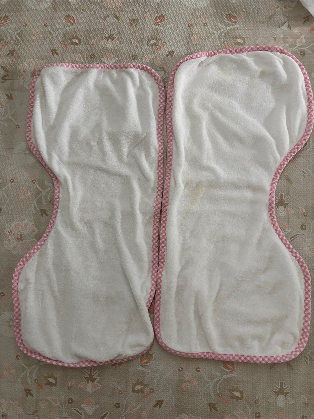 Pottery Barn Kids Pink Gingham Burp Cloth